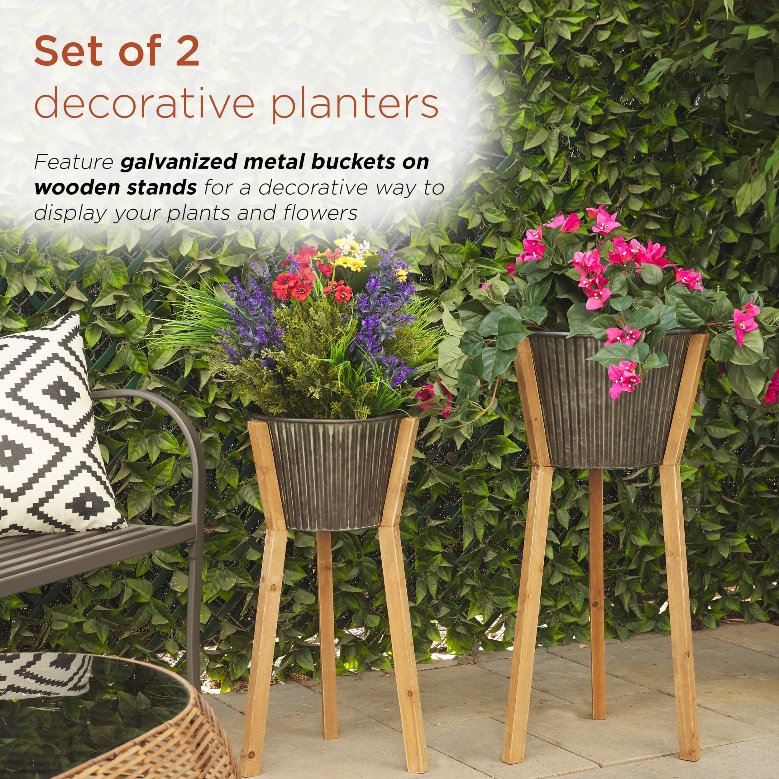 Amazon.com : Alpine Corporation BKY188AHH 2 Set Assorted Metal